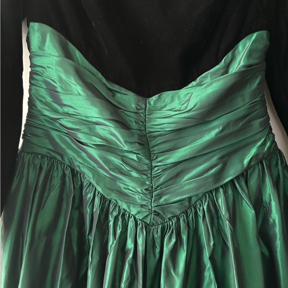 Scott McClintock holiday midi vintage dress in color‎ green and black size 6 - Picture 3 of 8